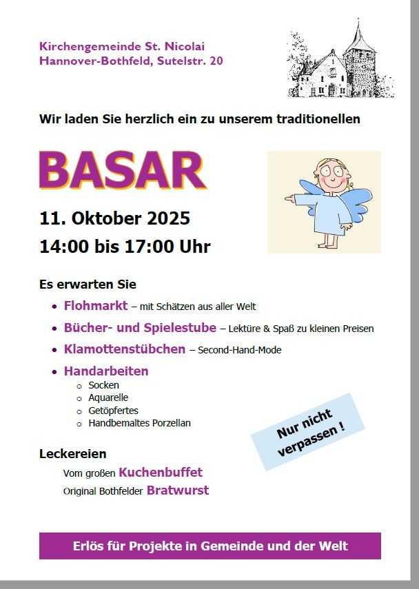 Weihnachsbasar 2025 in St. Nicolai Hannover Bothfeld